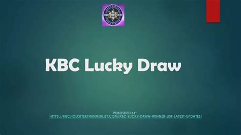 kbc lucky draw 2020 PowerPoint Presentation, free download.